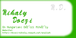 mihaly doczi business card